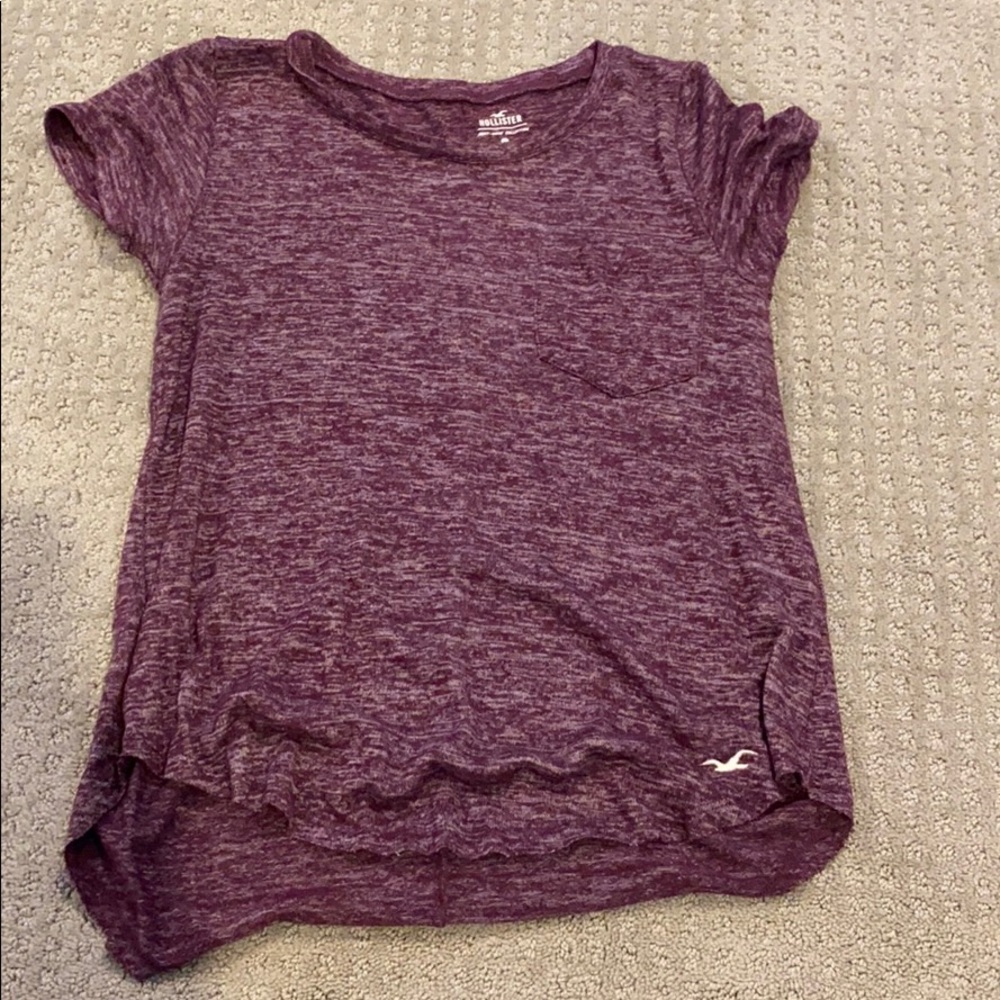 Hollister Maroon soft shirt sleeve